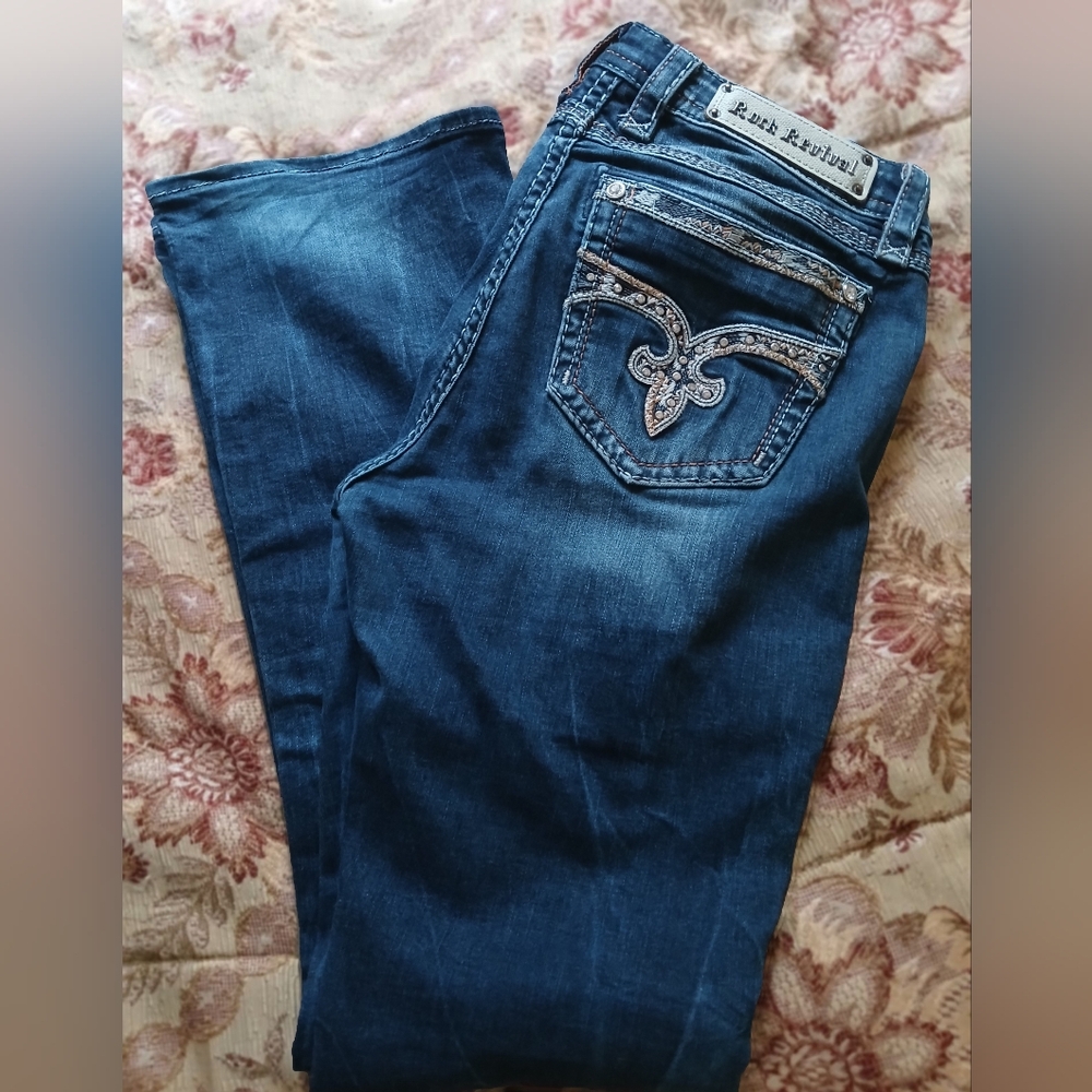 Rock Revival 'Loreen' Embellished Mid-rise Bootcut Jeans